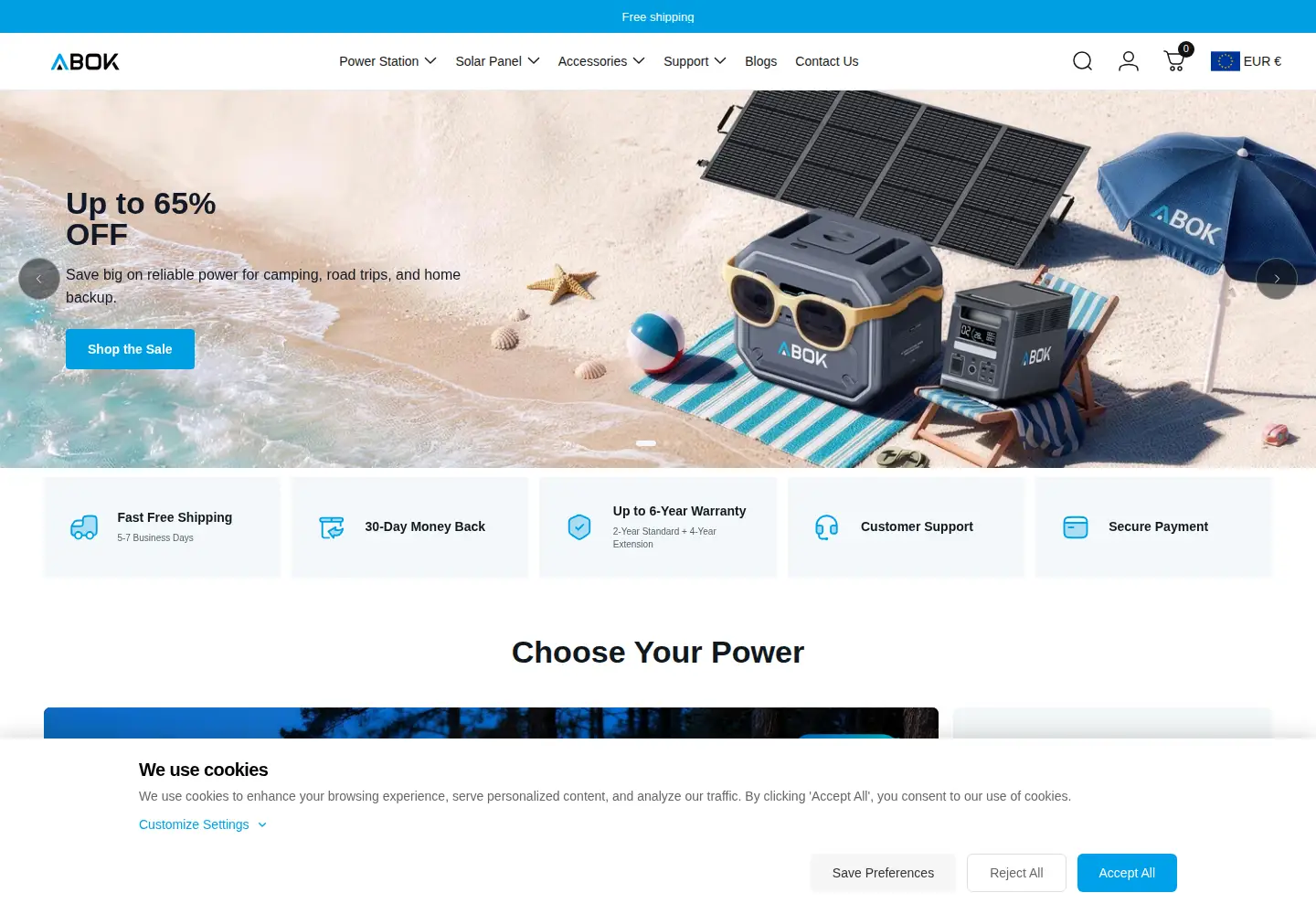 Screenshot of abokpower.com