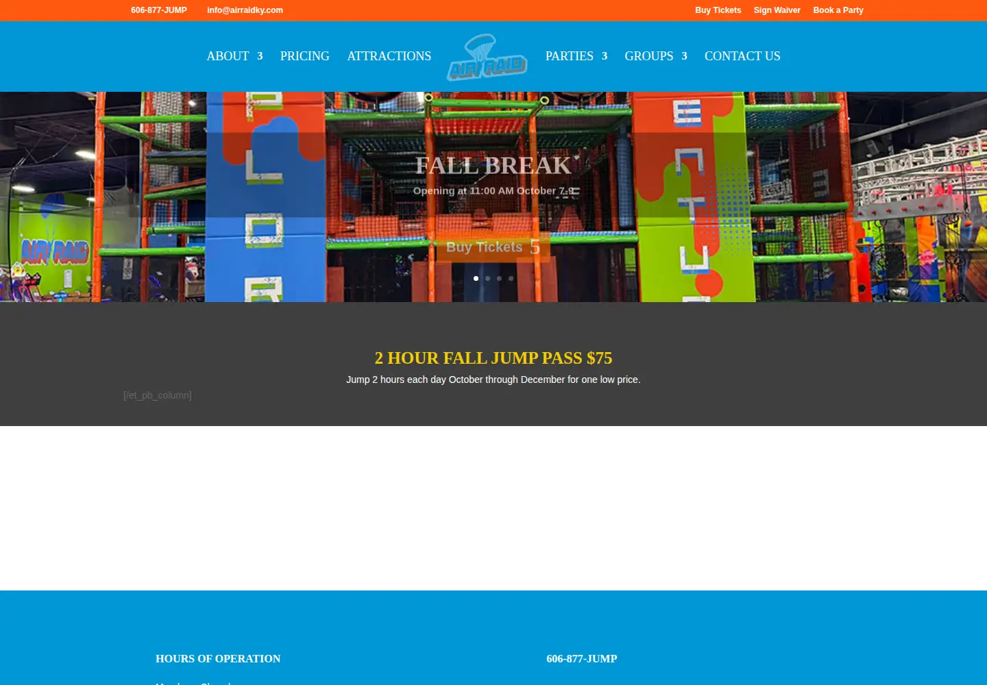 Screenshot of airraidky.com