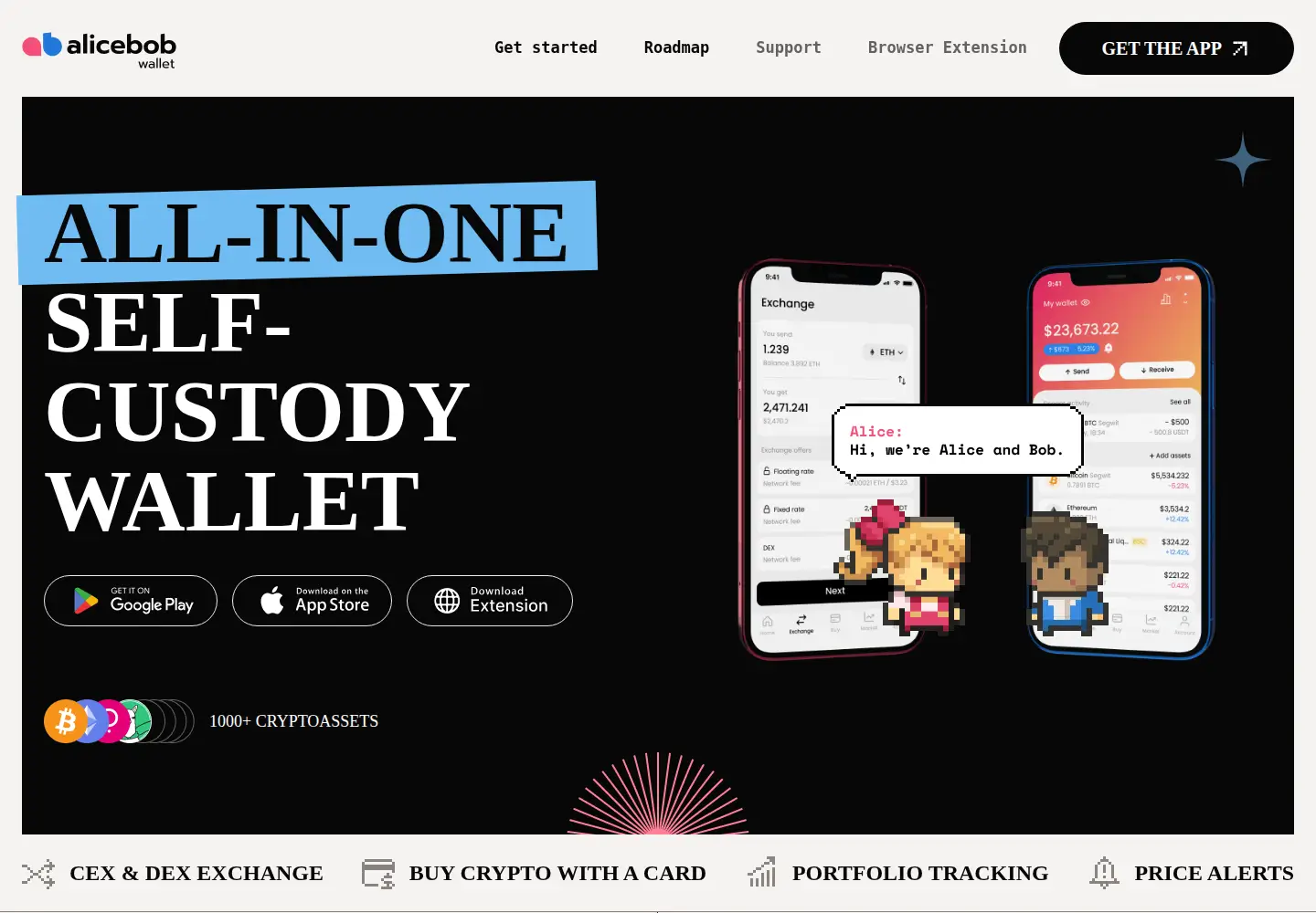 Screenshot of alicebob.com