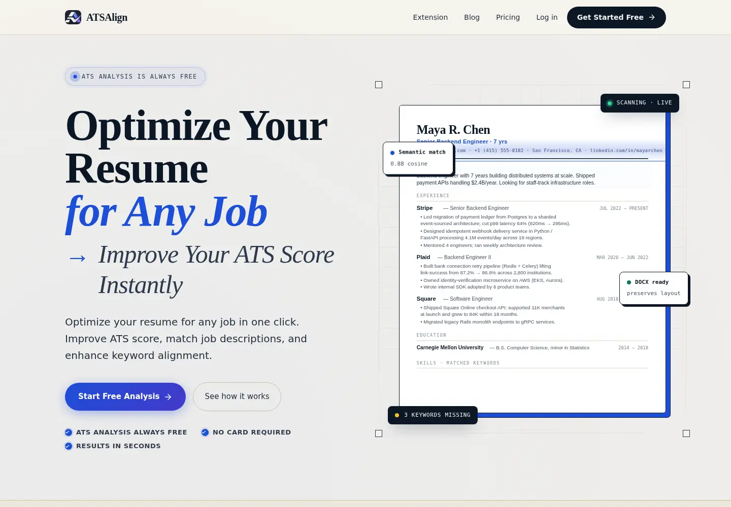 Screenshot of atsalign.com
