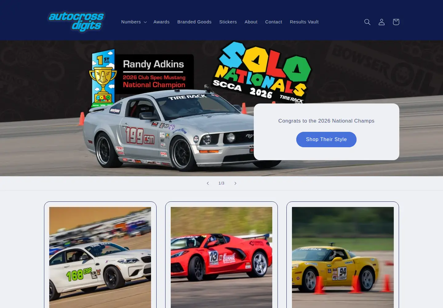 Captured homepage of autocrossdigits.com in the current scan