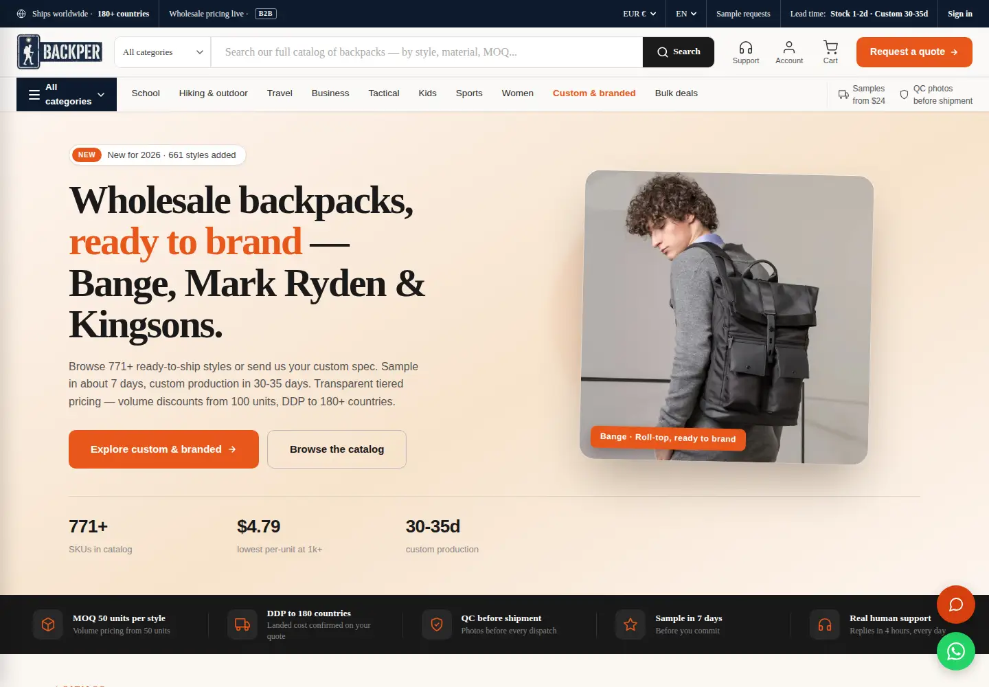 Screenshot of backper.com