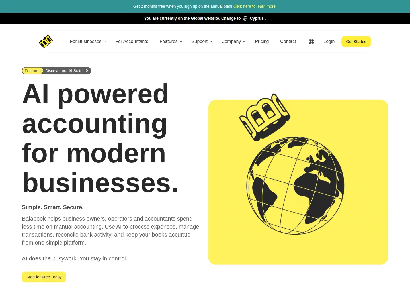 Captured homepage of balabook.com in the current scan