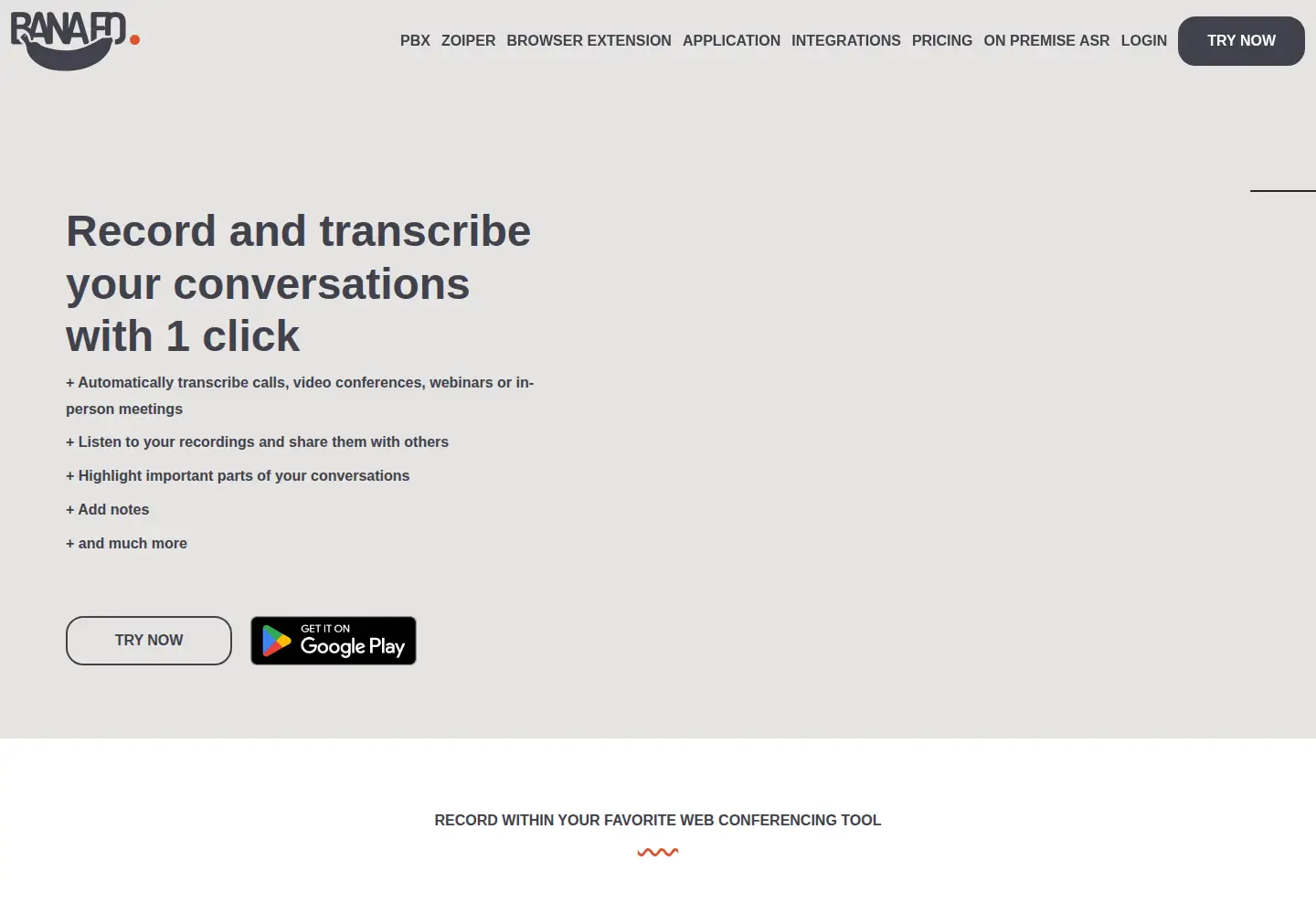 Captured homepage of banafo.com in the current scan
