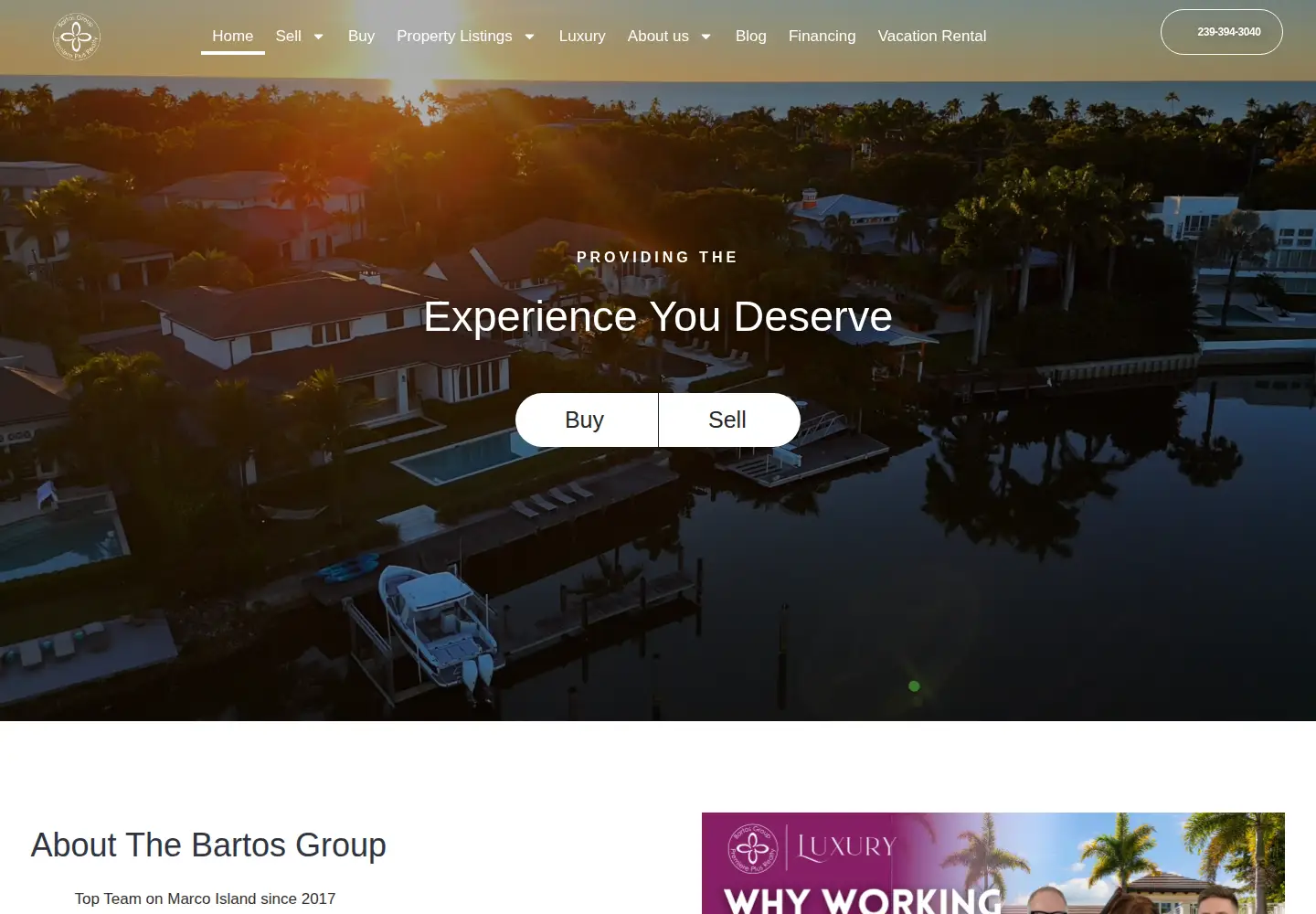 Captured homepage of bartosgroup.com in the current scan