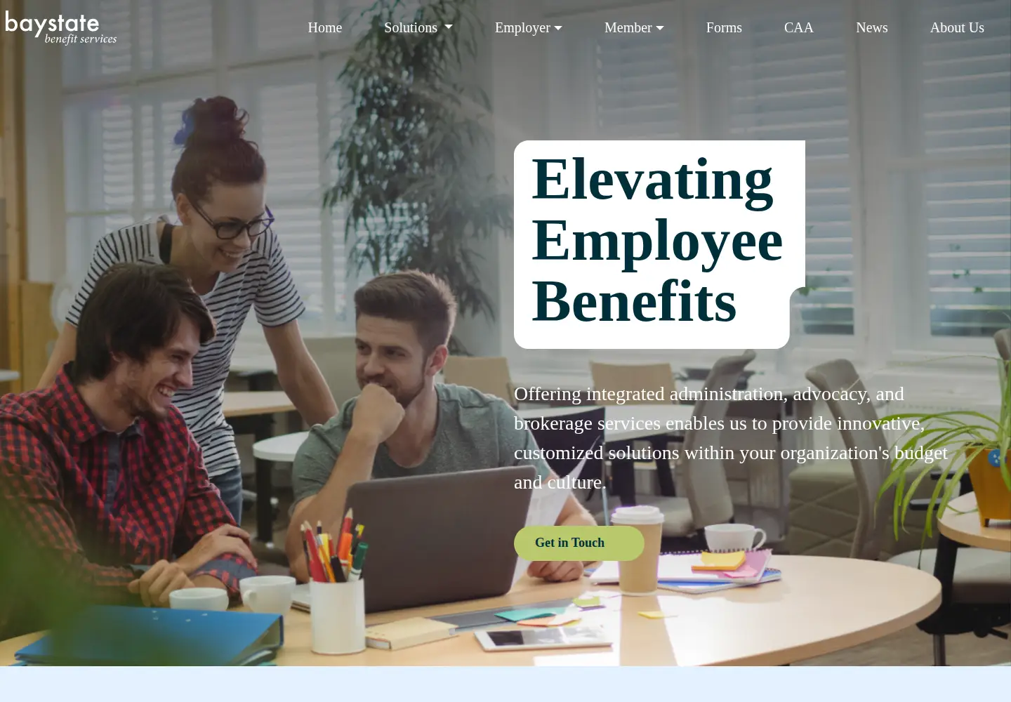Screenshot of baystatebenefits.com