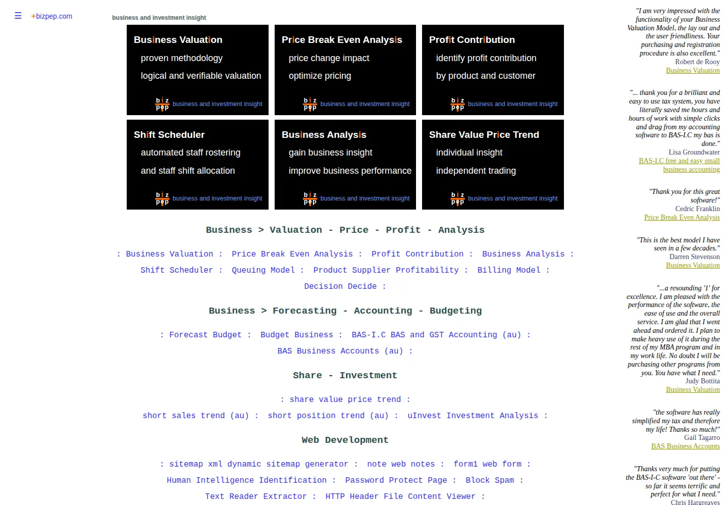 Screenshot of bizpep.com