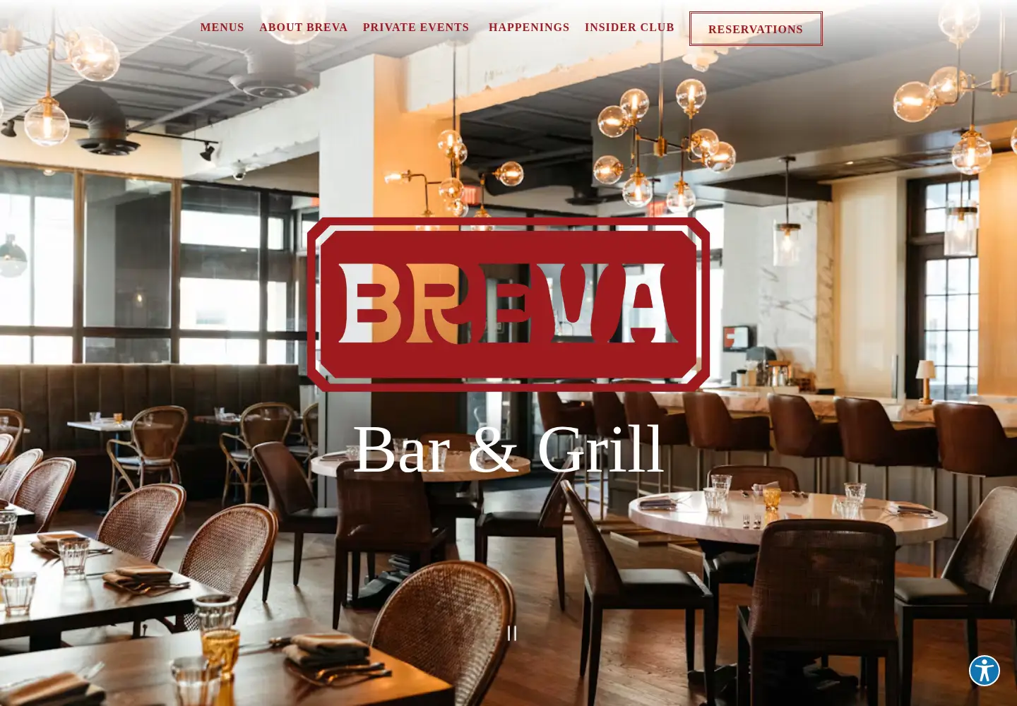 Screenshot of brevabarandgrill.com