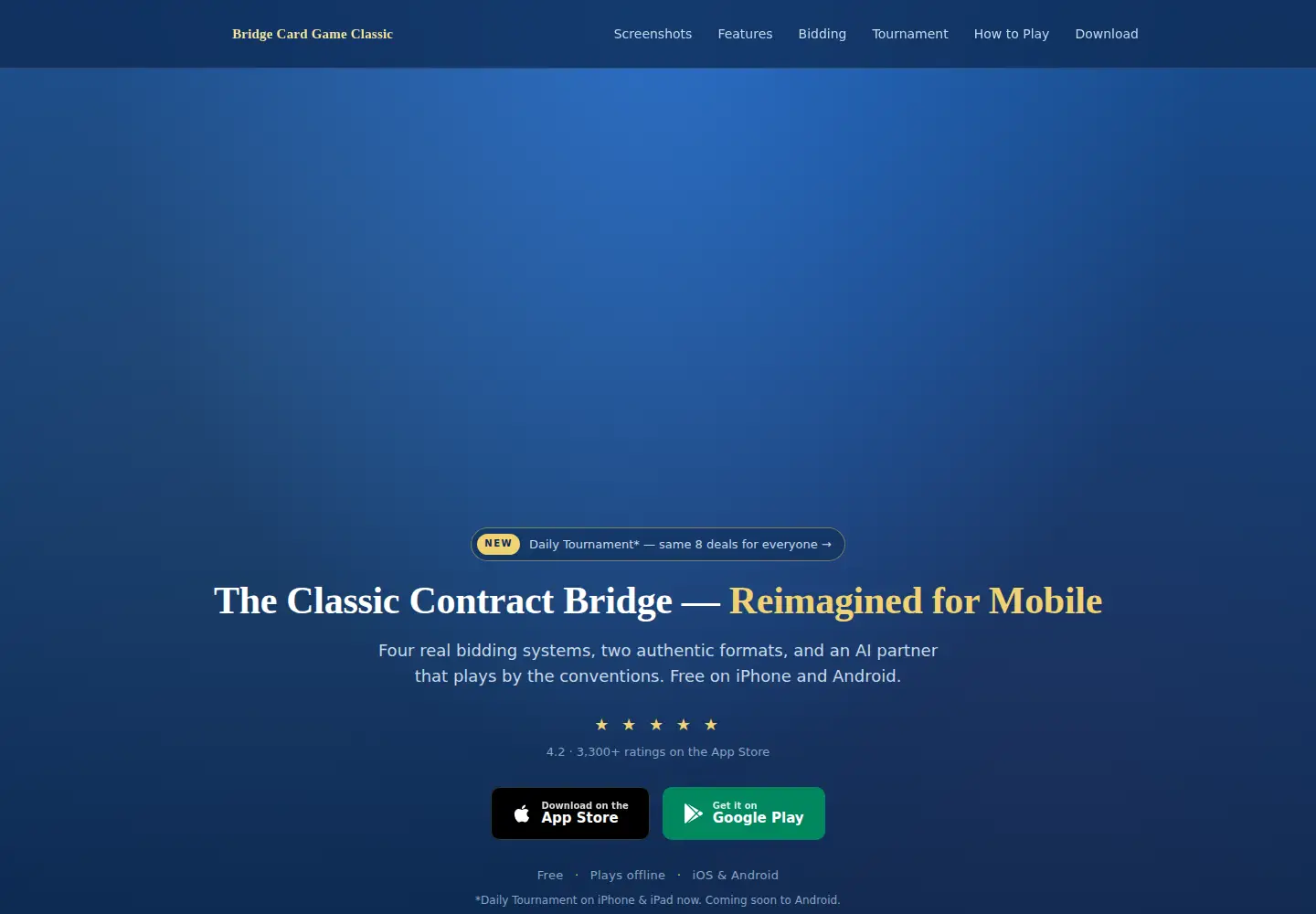 Captured homepage of bridgecardgameclassic.com in the current scan