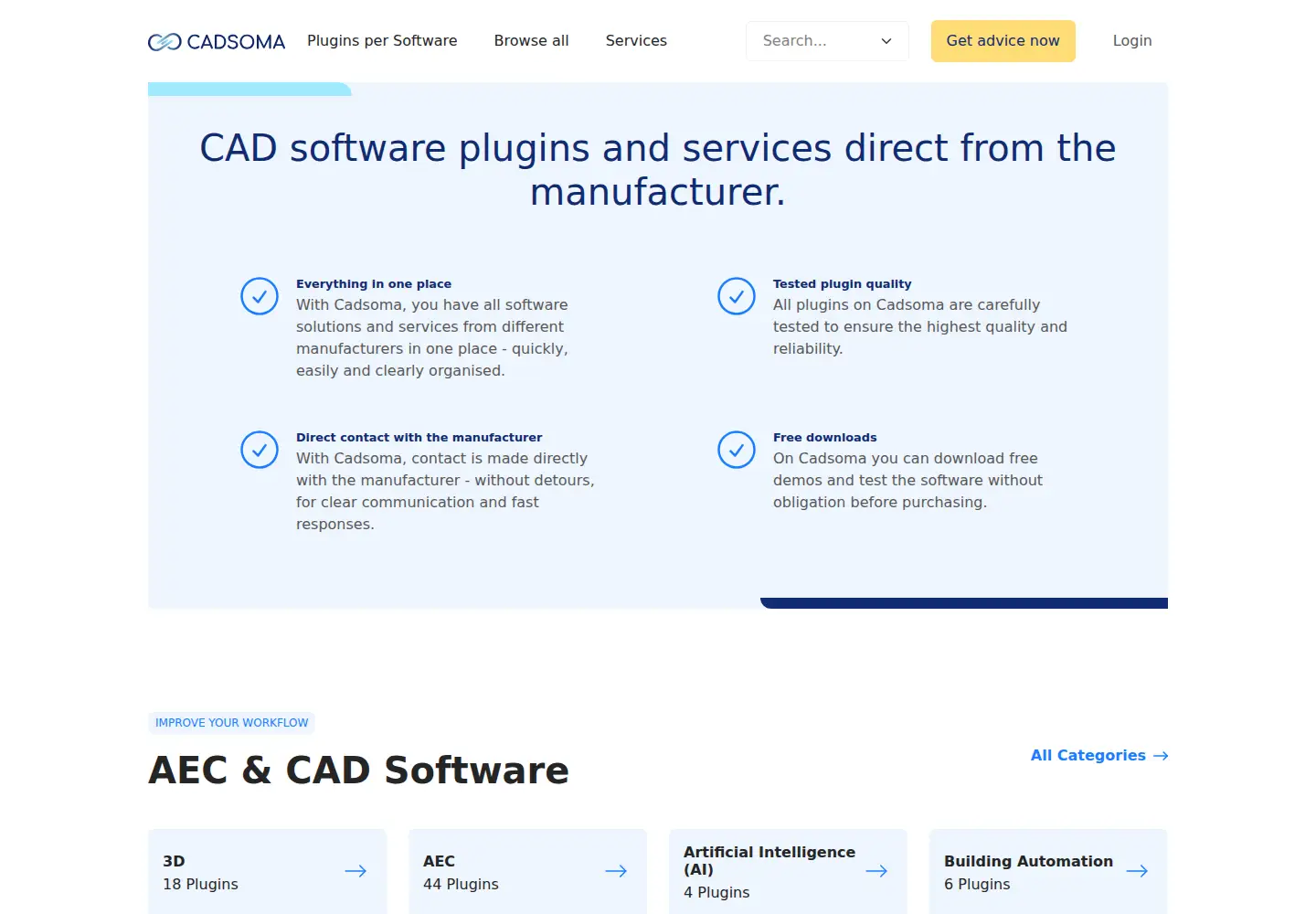 Captured homepage of cadsoma.com in the current scan
