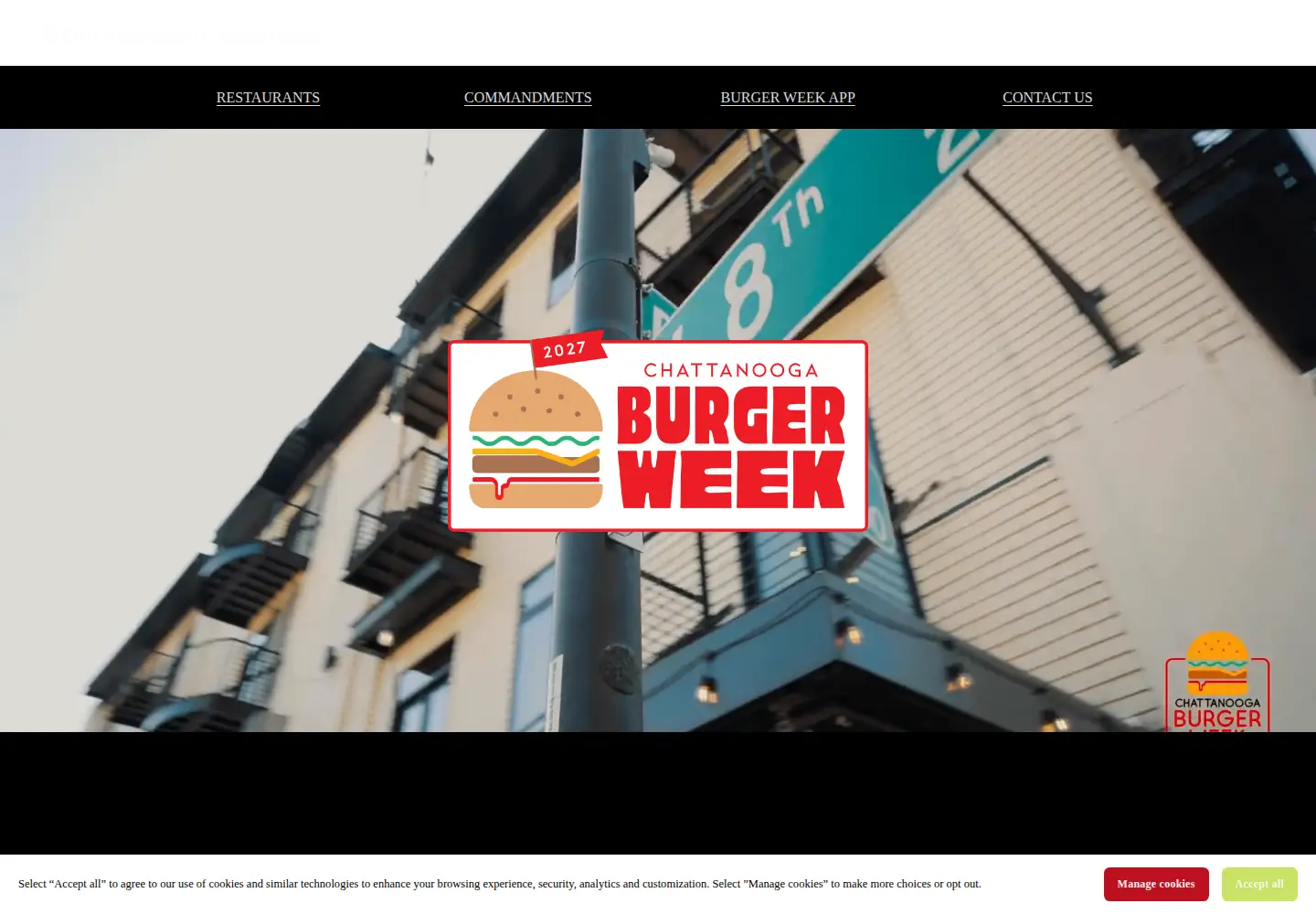 Captured homepage of chattanoogaburgerweek.com in the current scan