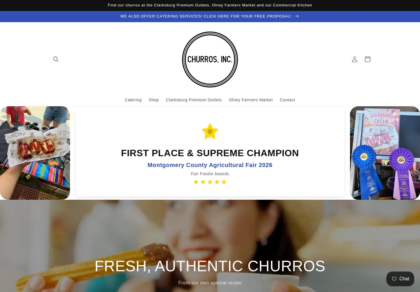 Screenshot of churrosincdc.com