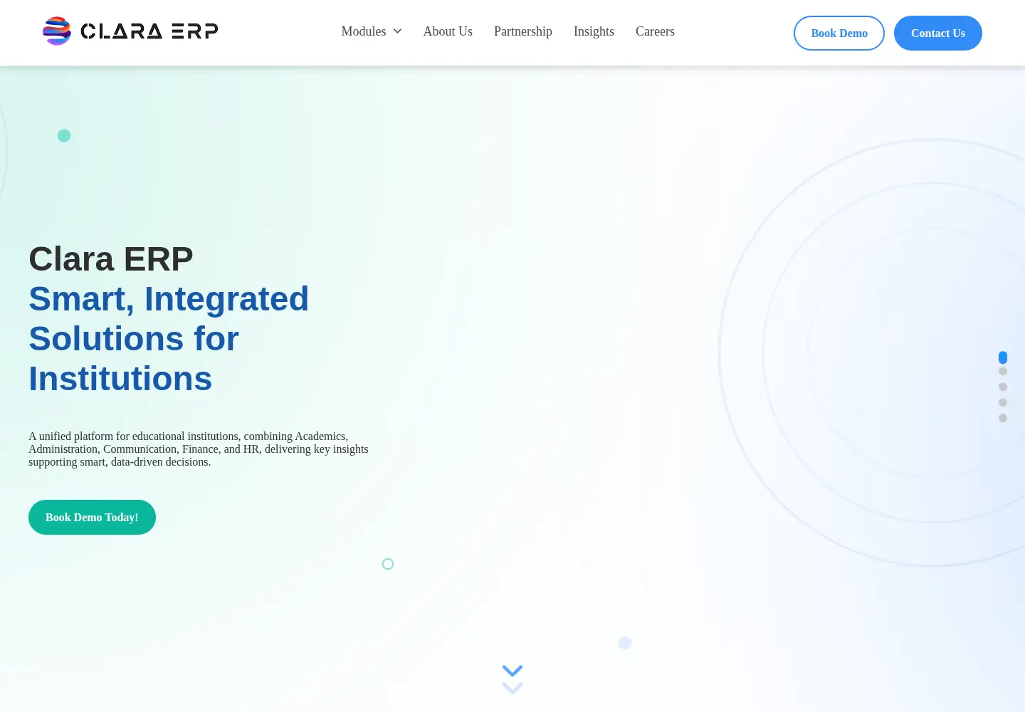 Screenshot of claraerp.com