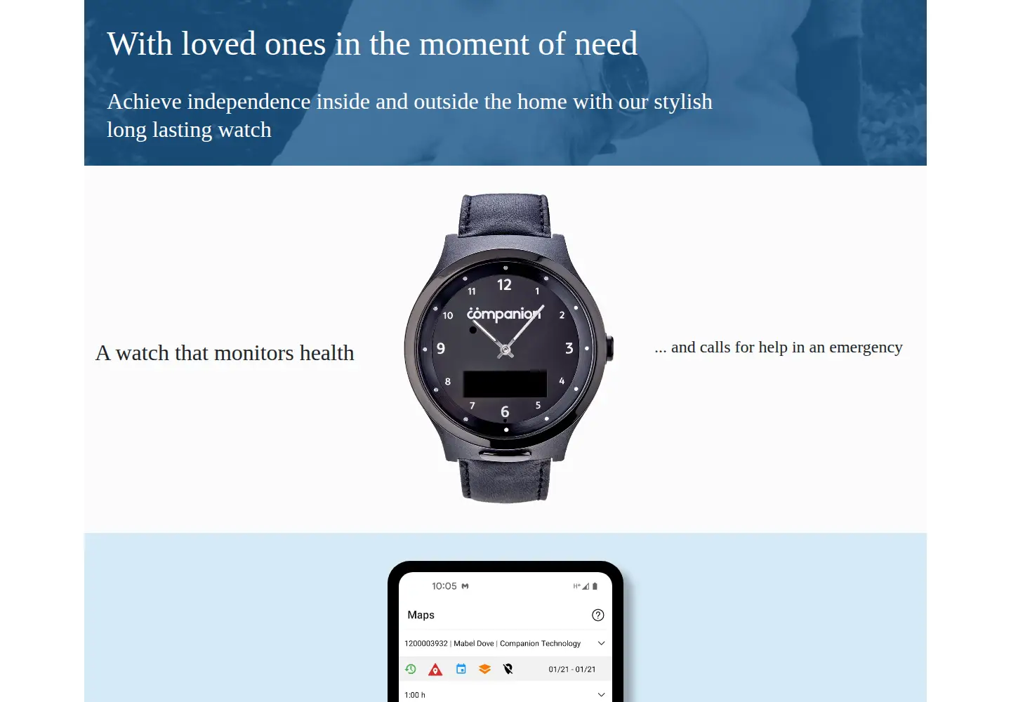 Screenshot of companionwatch.com