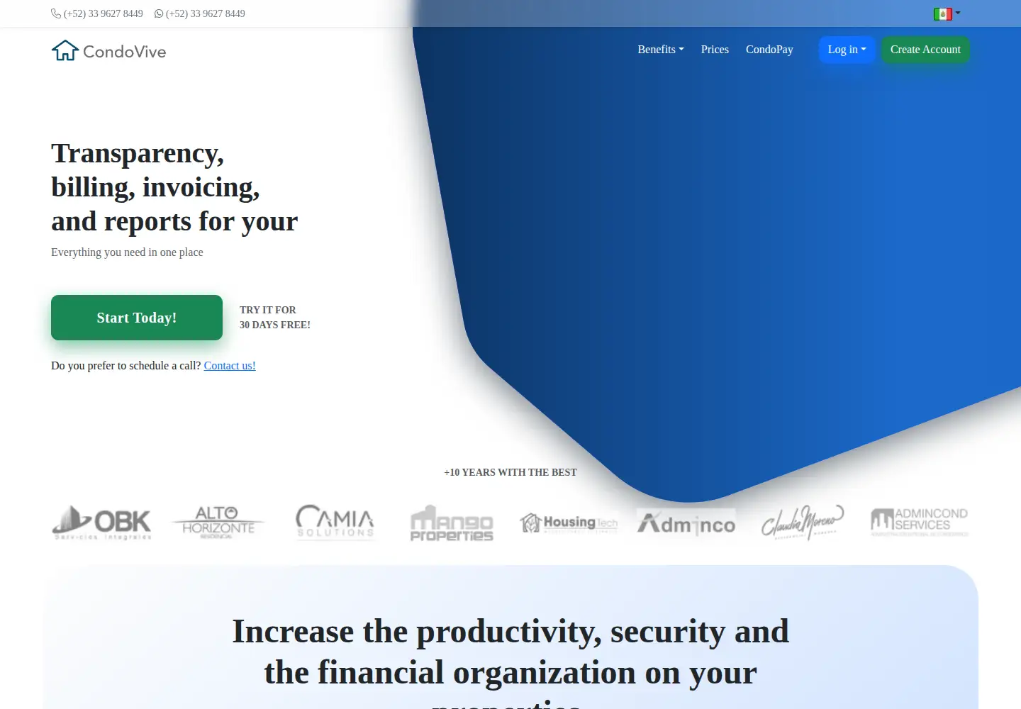 Screenshot of condovive.com
