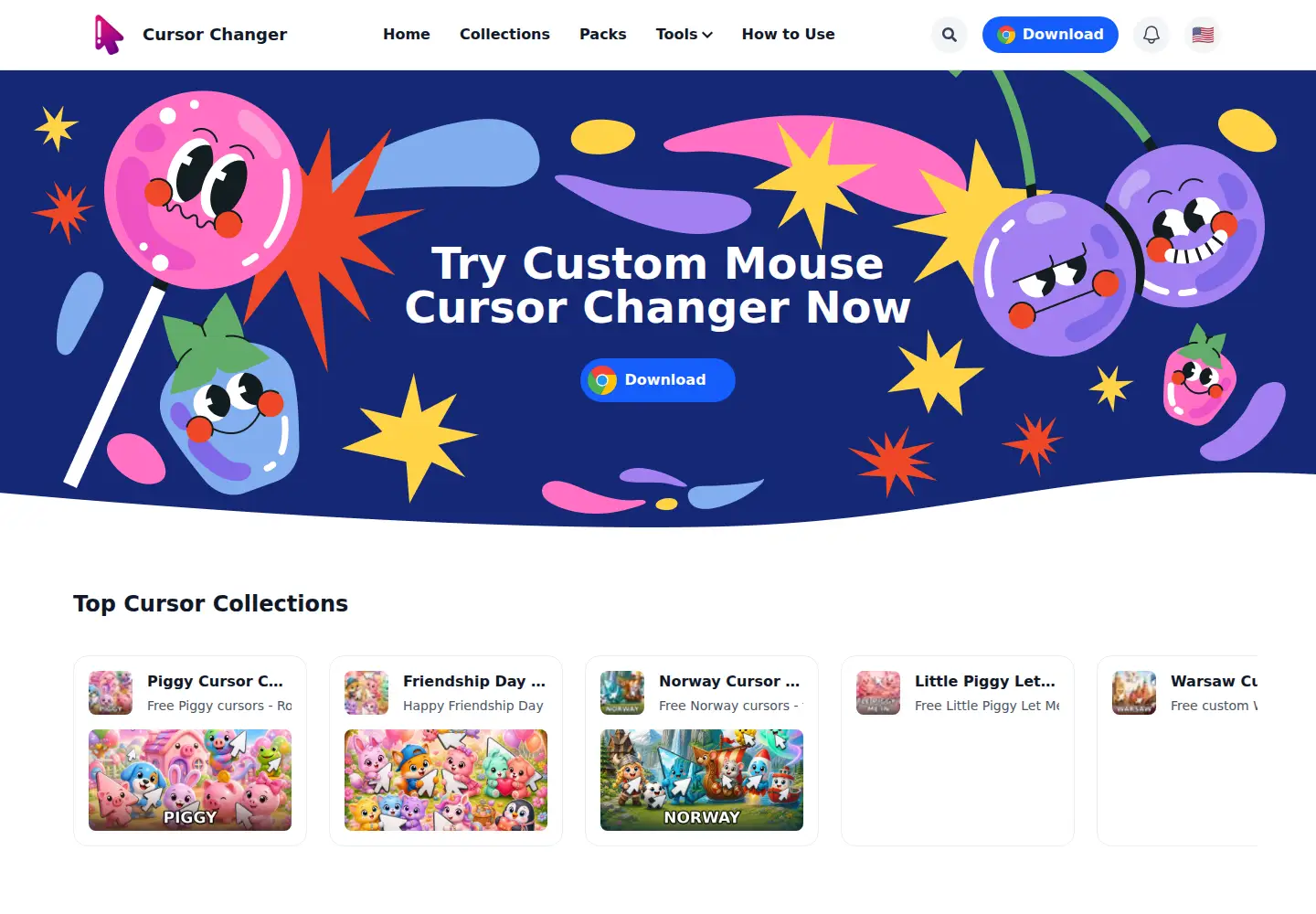 Captured homepage of cutecursors.com in the current scan