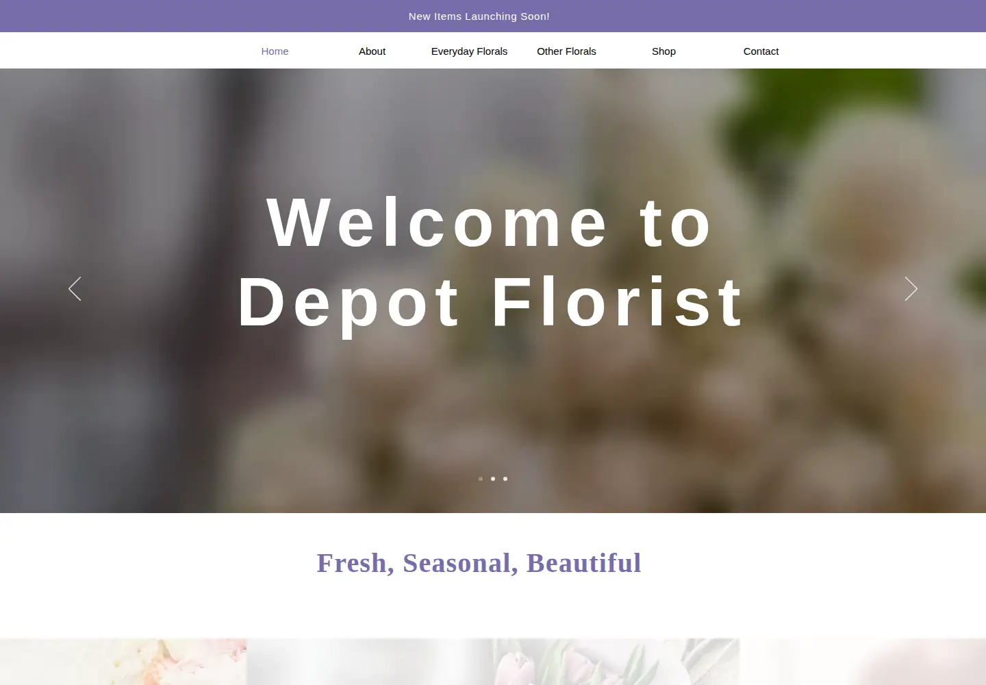 Screenshot of depotflorist.com