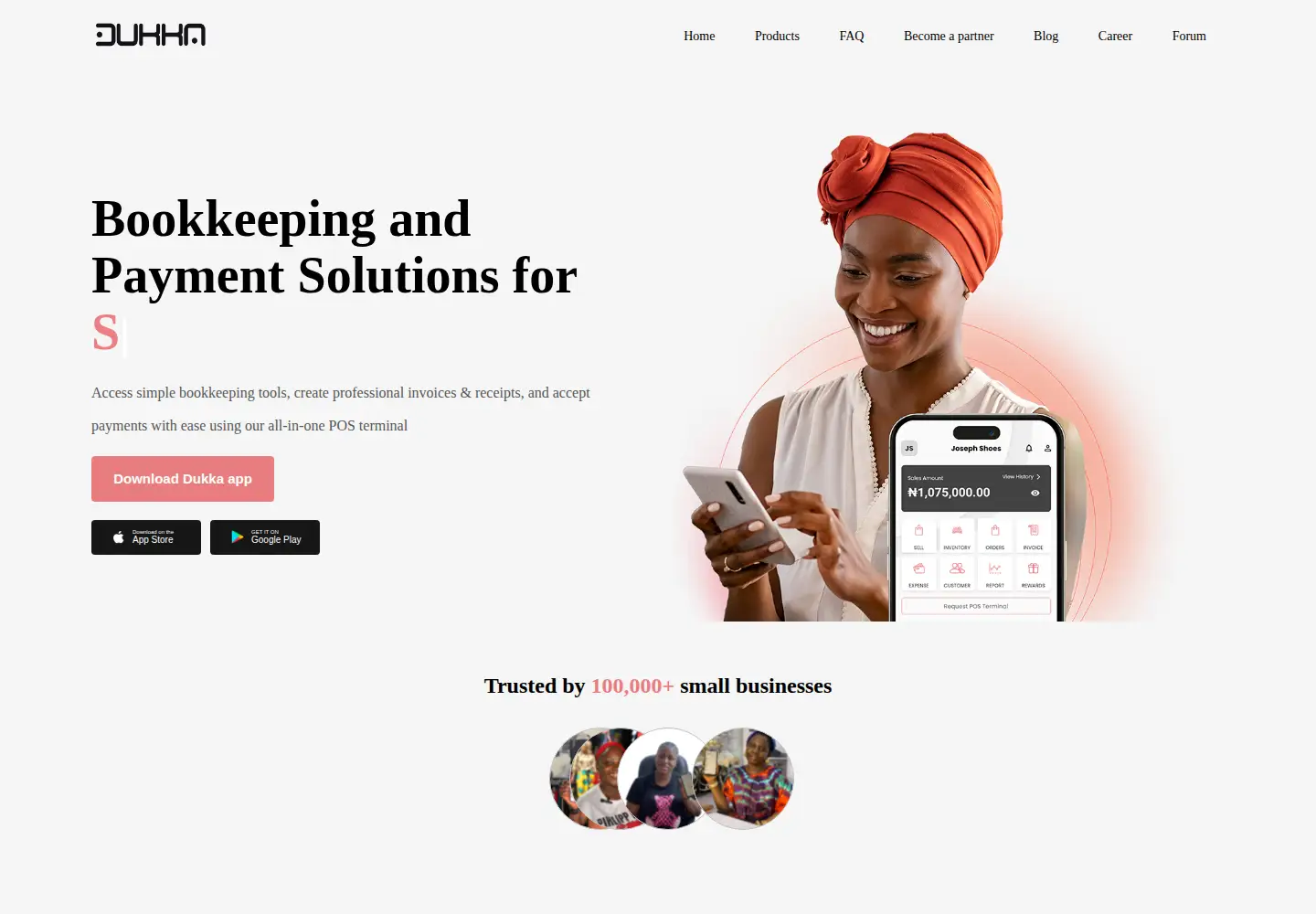 Screenshot of dukka.com