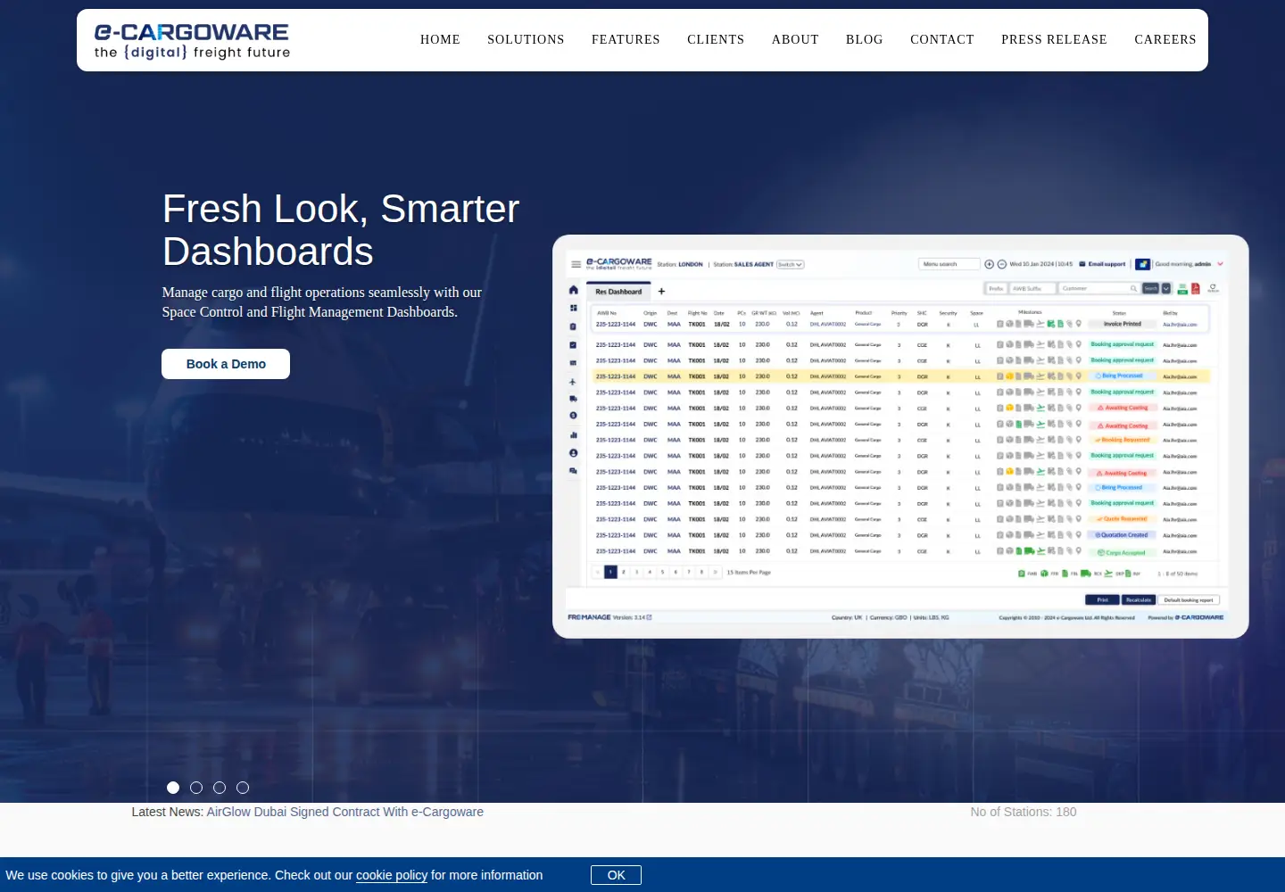 Screenshot of e-cargoware.com