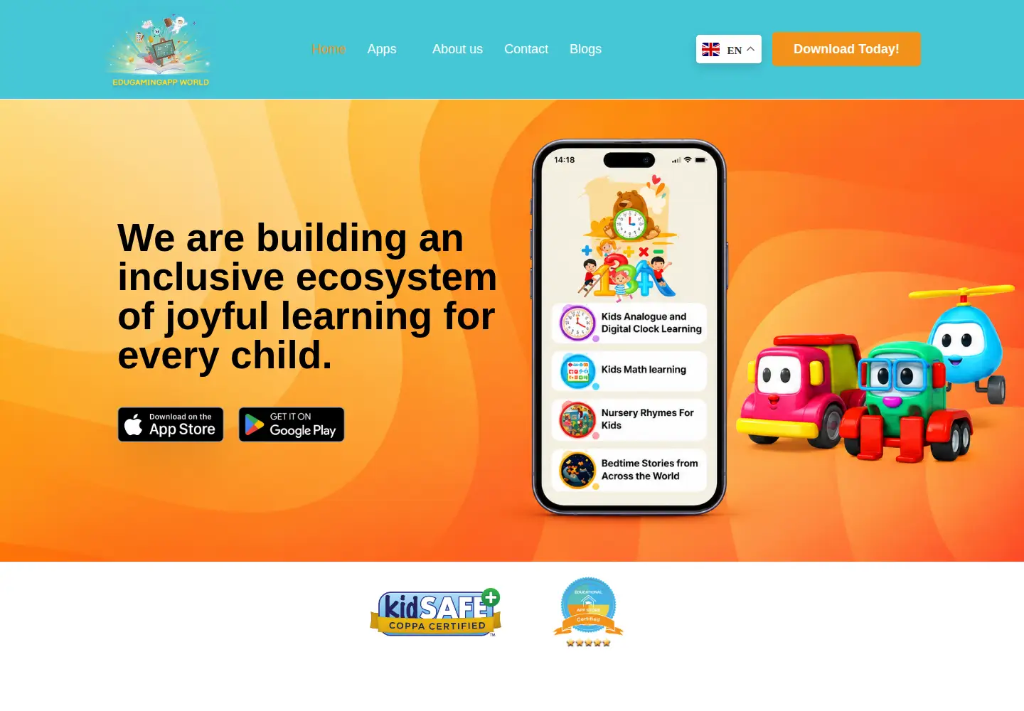 Screenshot of edugamingappworld.com