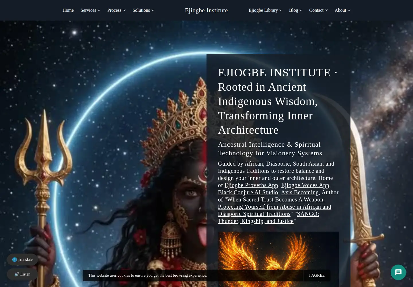 Captured homepage of ejiogbeinstitute.com in the current scan