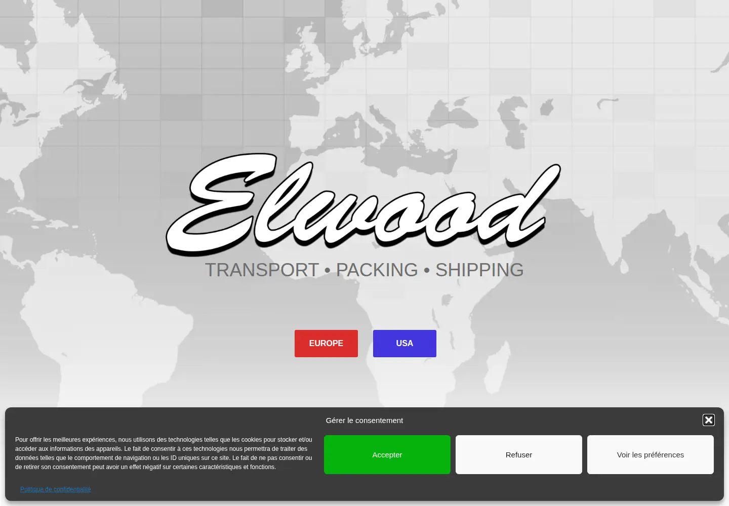 Screenshot of elwoodtransport.com
