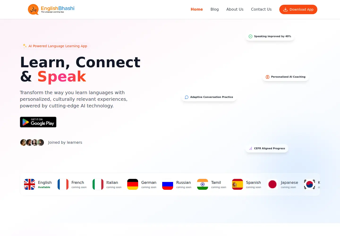 Screenshot of englishbhashi.com