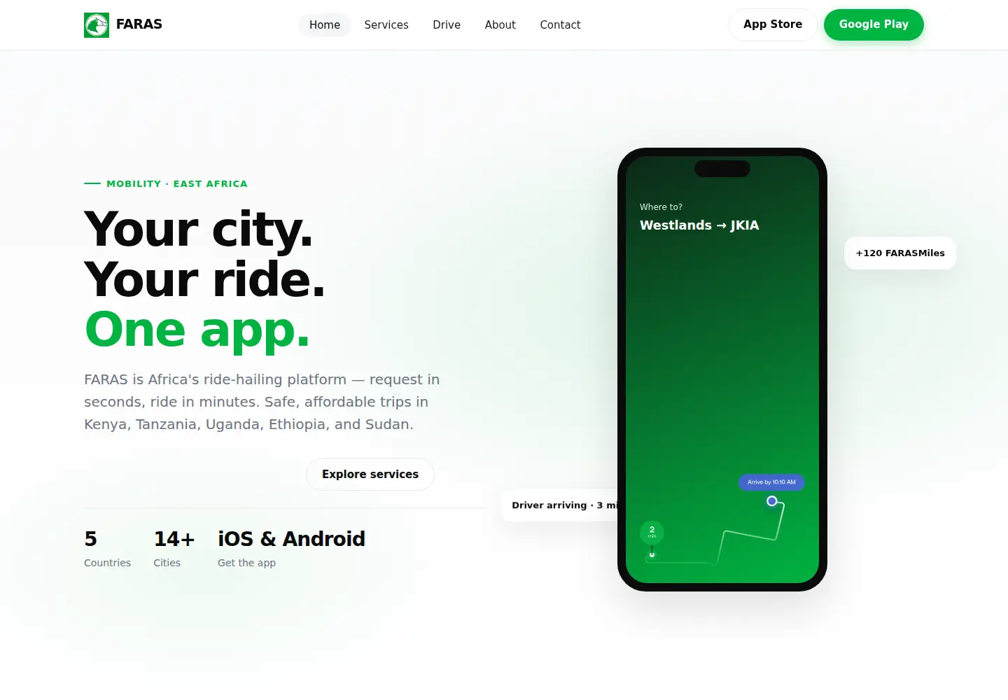Screenshot of faras.com