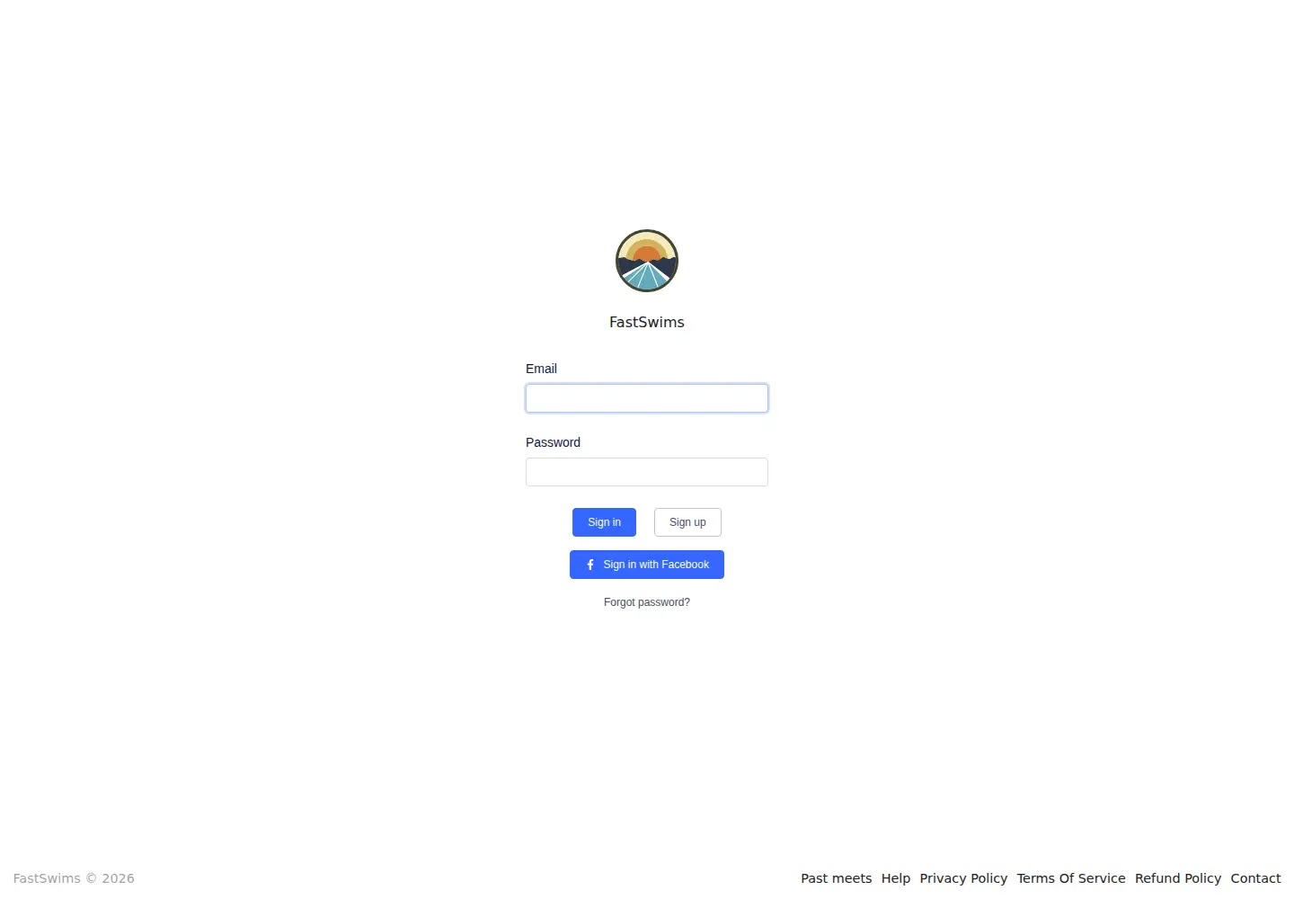 Captured homepage of fastswims.com in the current scan