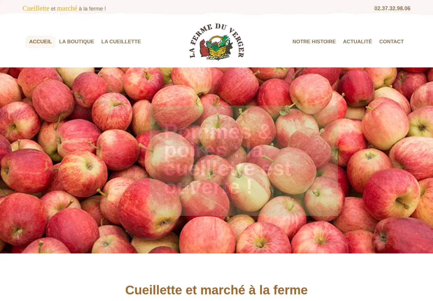 Captured homepage of fermeduverger.com in the current scan