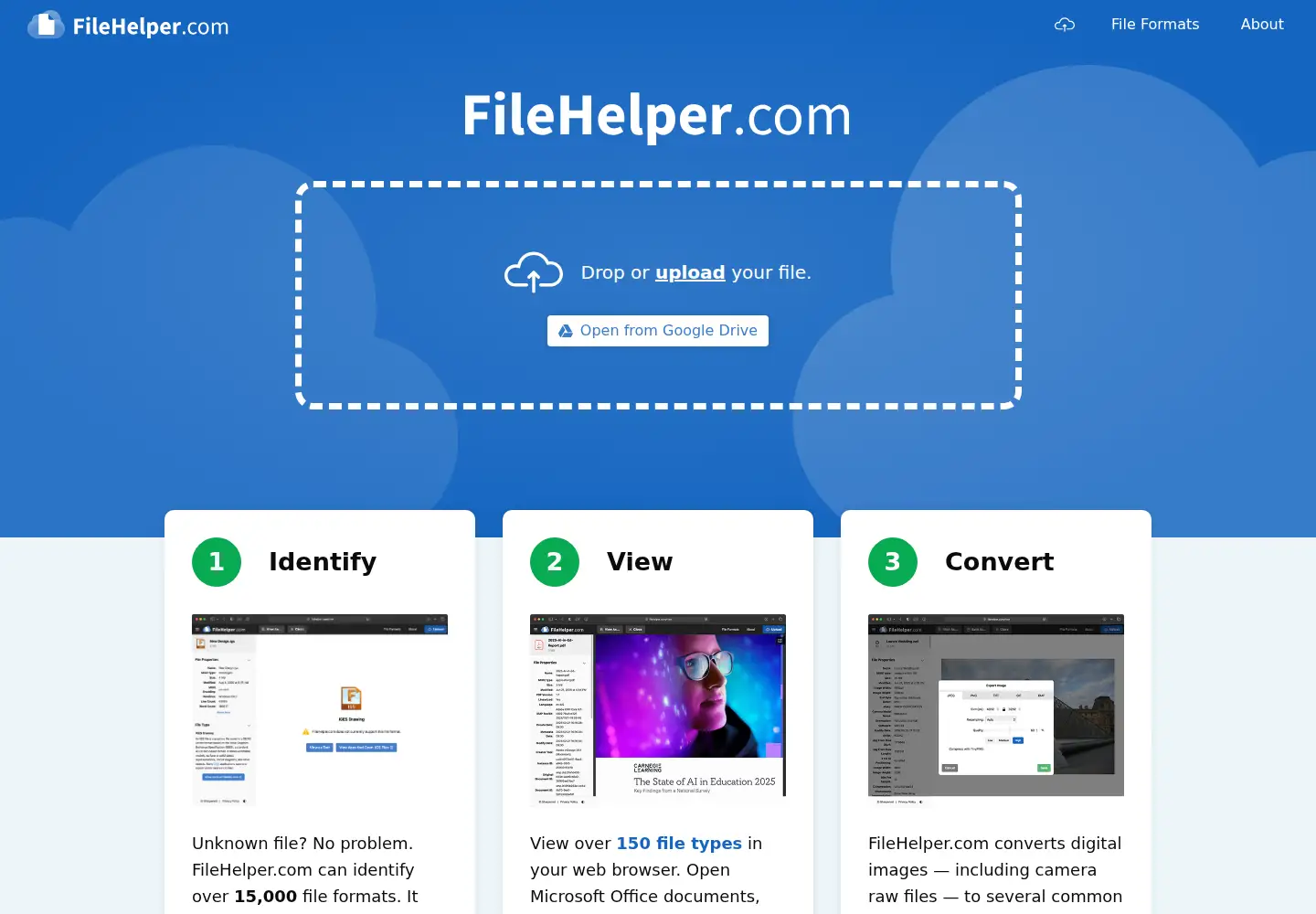 Screenshot of filehelper.com