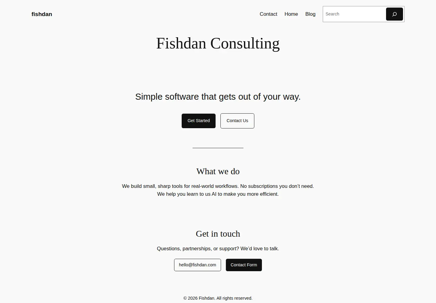 Captured homepage of fishdan.com in the current scan