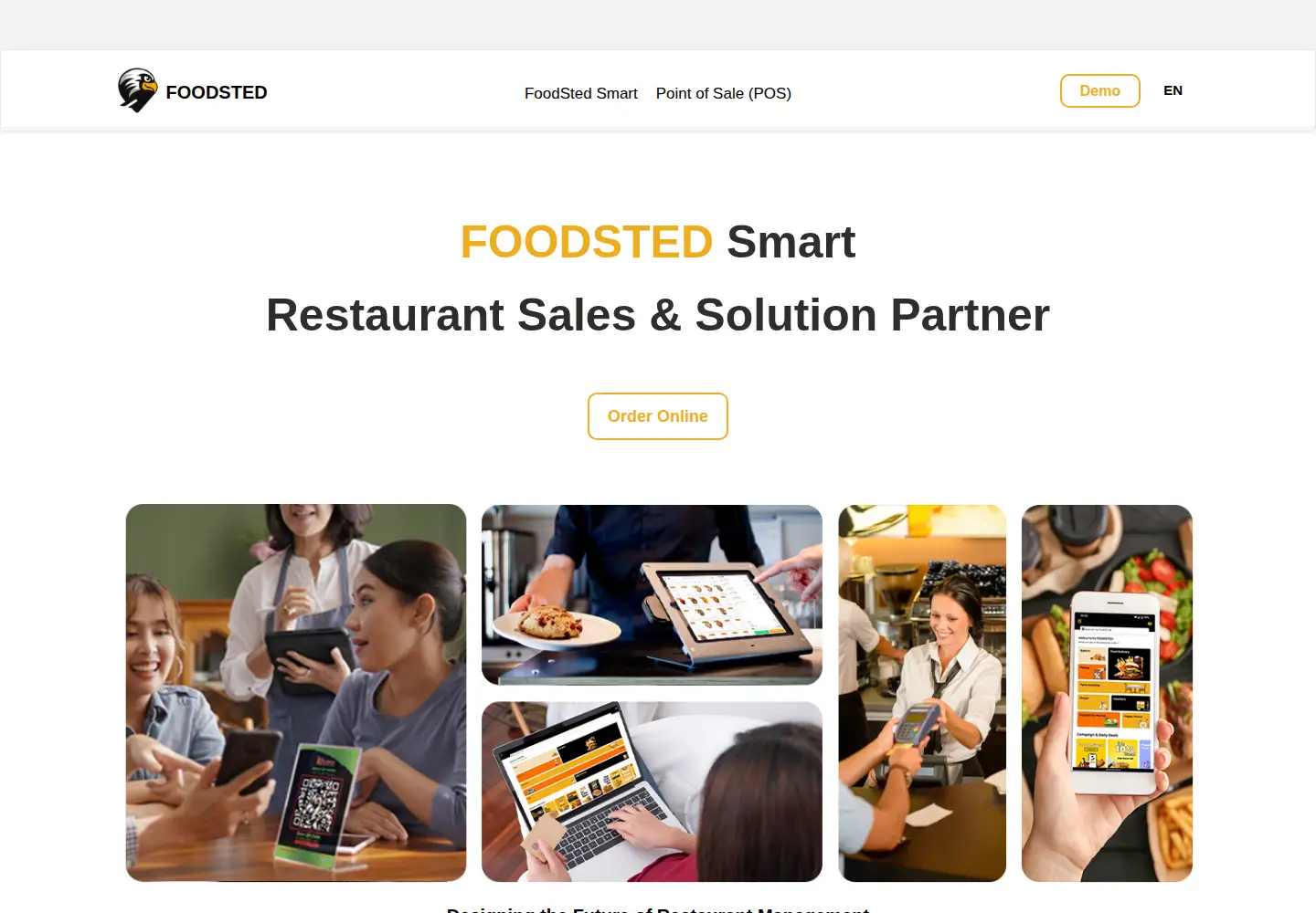 Captured homepage of foodsted.com in the current scan