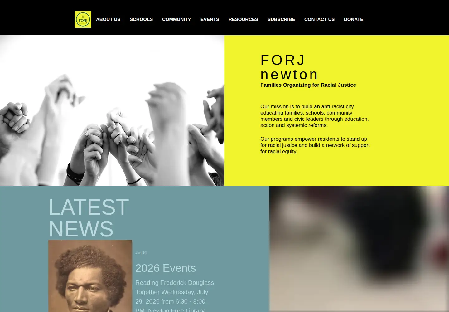 Captured homepage of forjnewton.com in the current scan