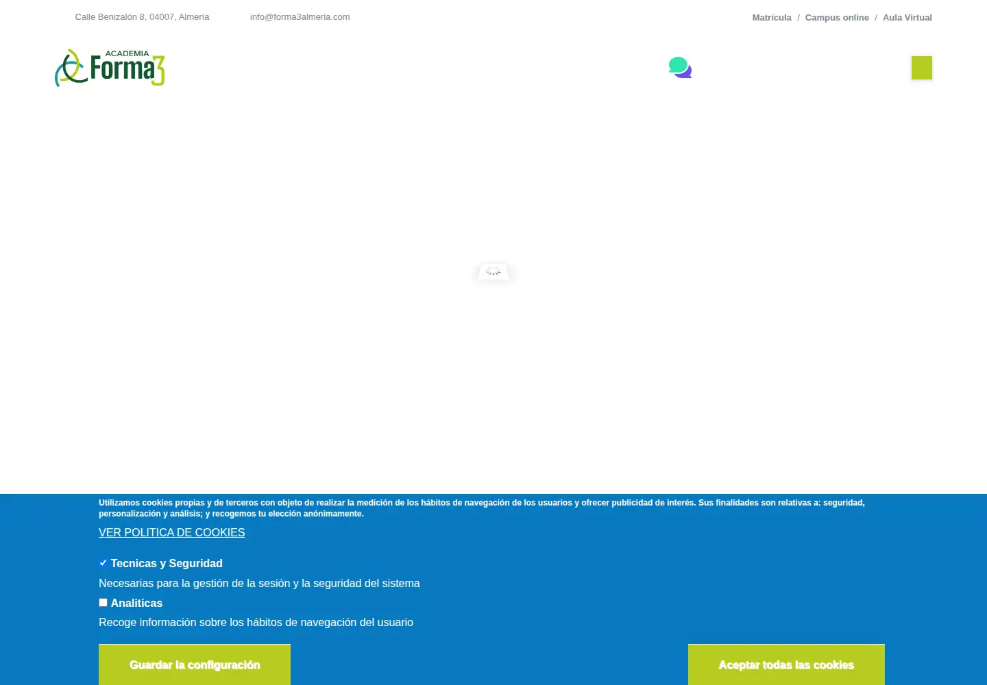 Screenshot of forma3almeria.com