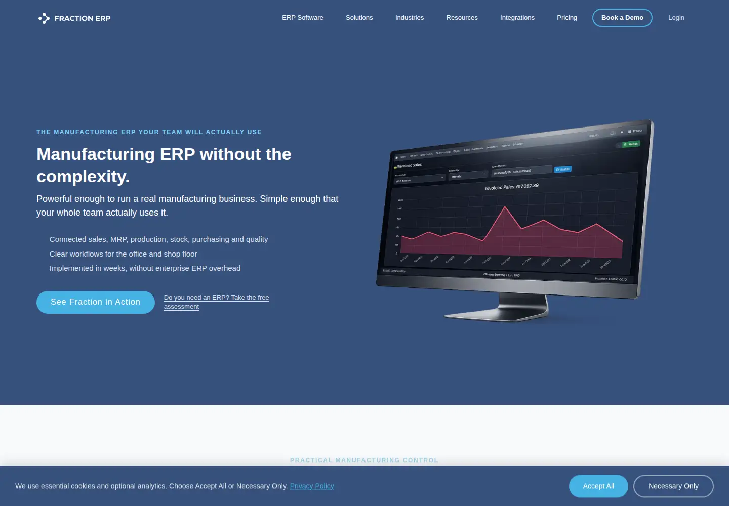 Screenshot of fractionerp.com