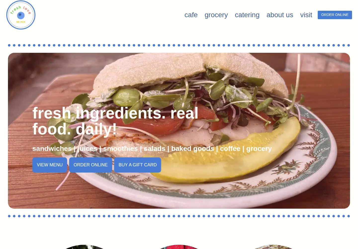 Screenshot of freshlovepdx.com