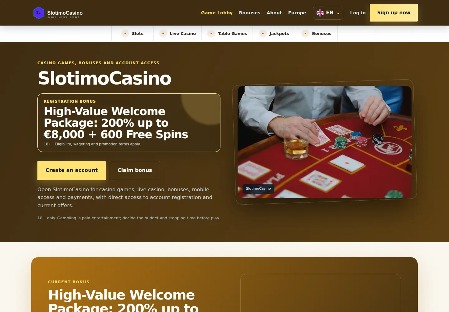 Screenshot of slotimocasino.eu