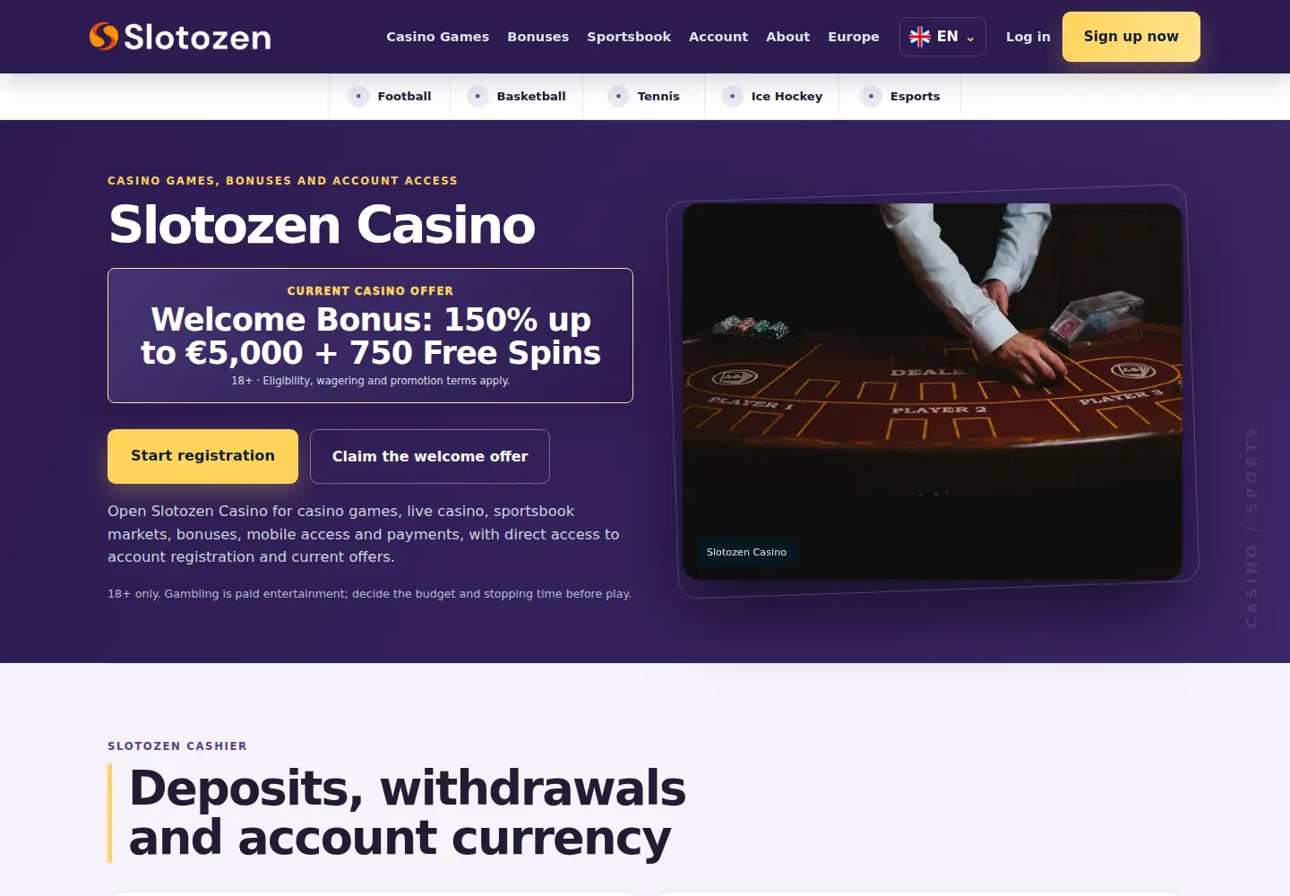 Screenshot of slotozen.eu