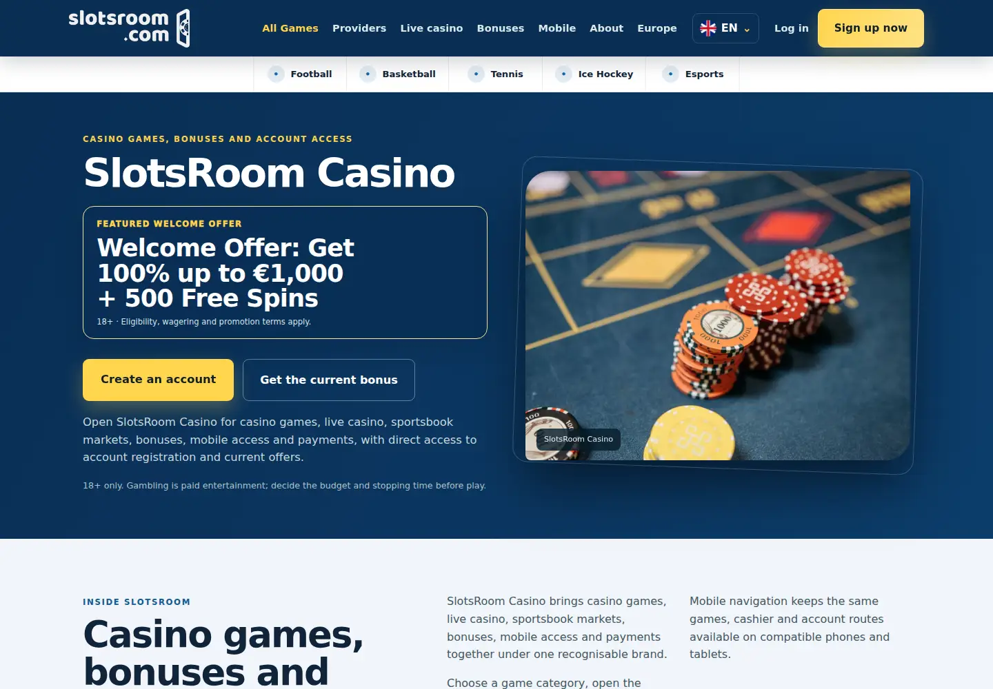 Screenshot of slotsroom.eu