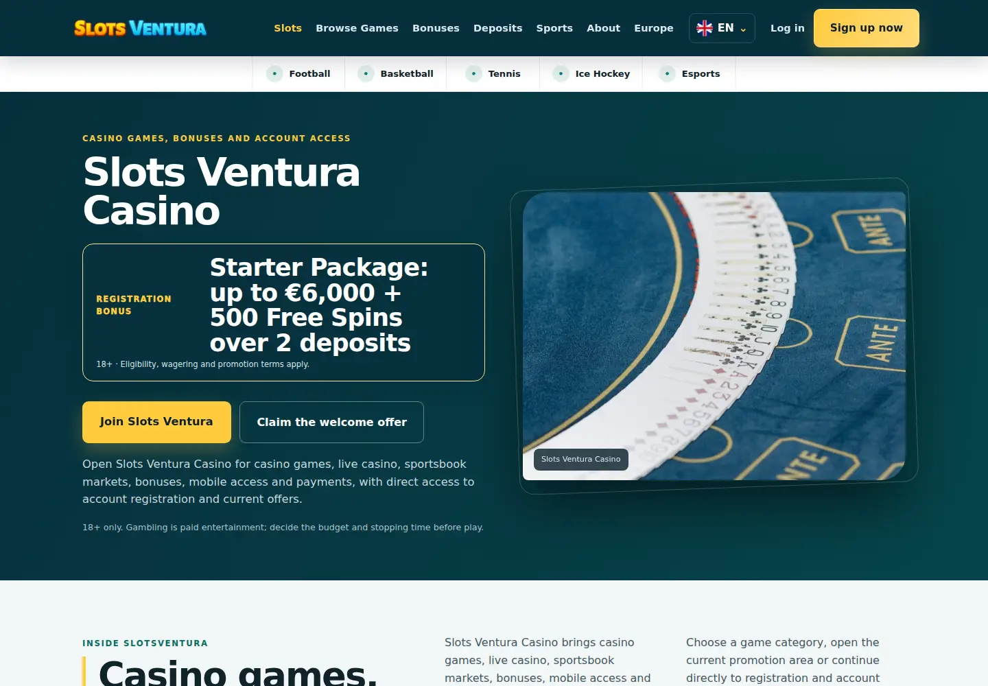 Screenshot of slotsventura.eu