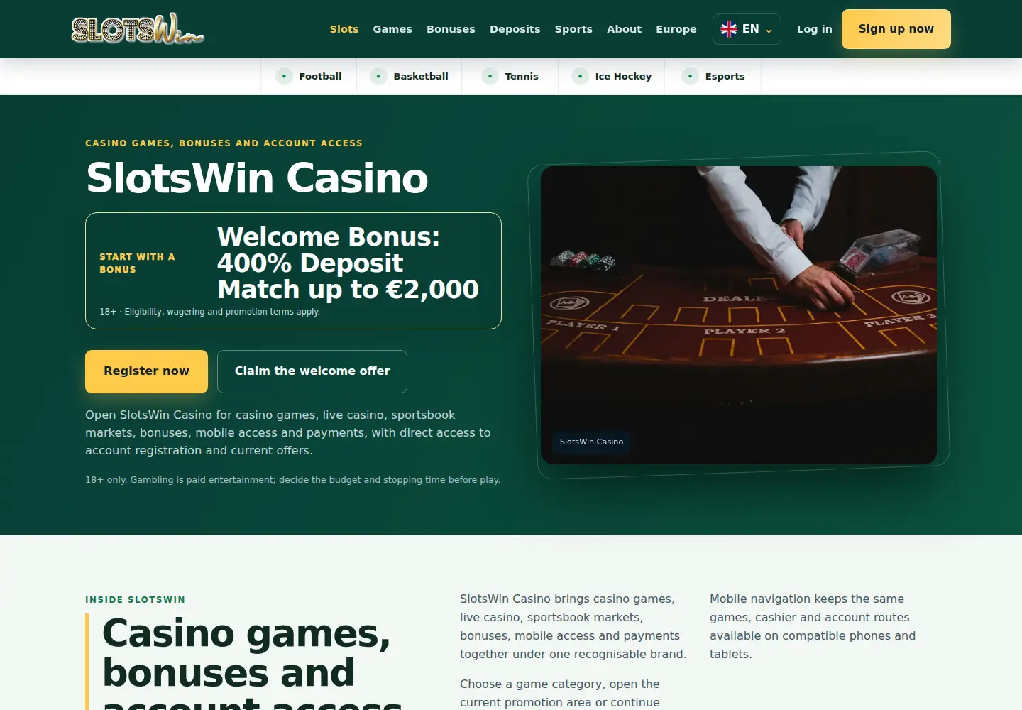 Screenshot of slotswin.eu