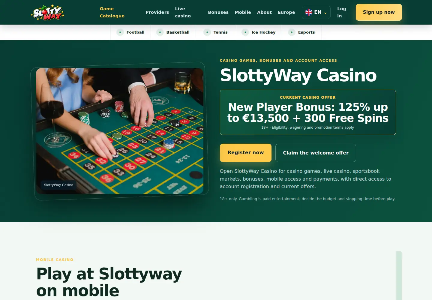 Screenshot of slottyway.eu