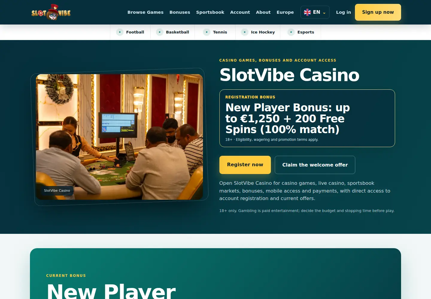 Screenshot of slotvibe.eu