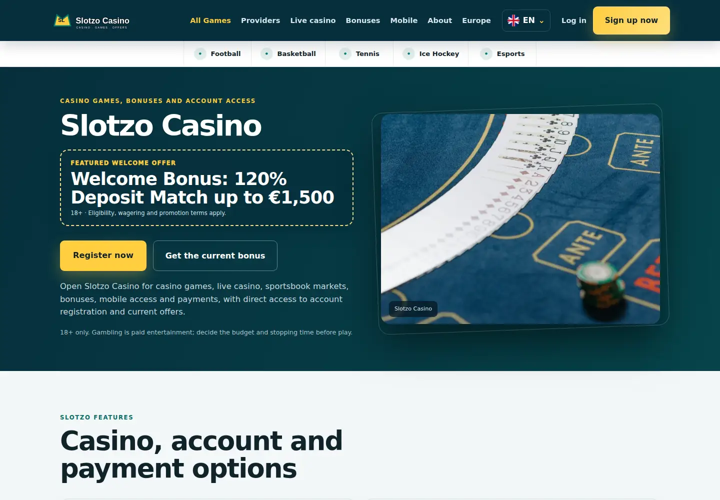 Screenshot of slotzo.eu