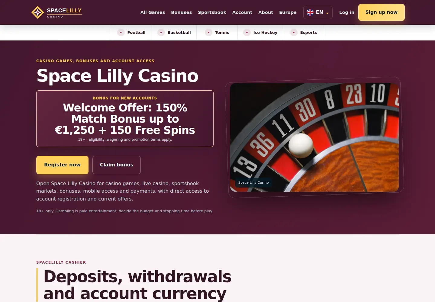 Screenshot of spacelilly.eu
