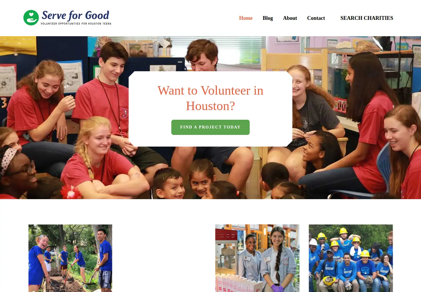 Screenshot of serveforgood.org