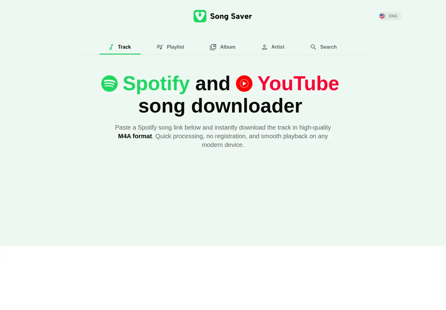 Screenshot of songsaver.org