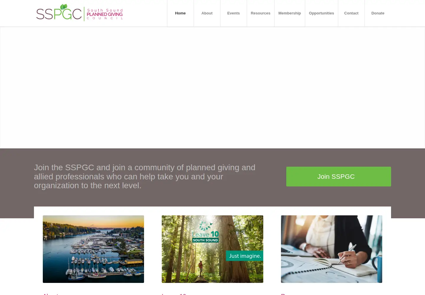 Screenshot of sspgcouncil.org