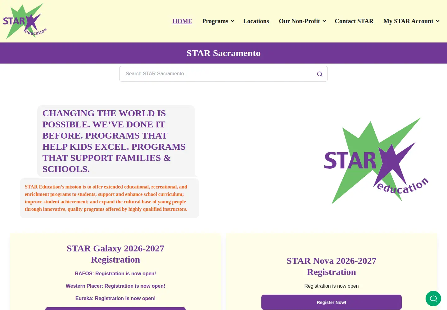 Screenshot of starsacramento.org